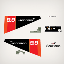 1976 Johnson 9.9 hp decal set 0387522 0387353