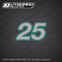 2014 Tohatsu 25 hp Outboard decal  7.9 x 5.0" Inches