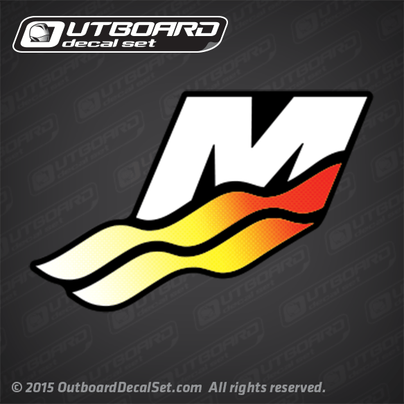 2001-2006 Mercury Racing M logo fading decal