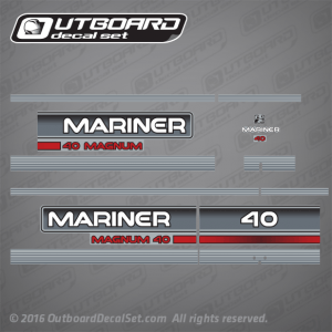 1994-1996 Mariner 40 hp Magnum decal set 810462A94