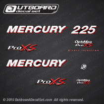 2006 2007 2008 2009 2010 2011 2012 Mercury 250 hp Pro XS decal set ,881288T58 , 881288T66, 897136A07 855408A07