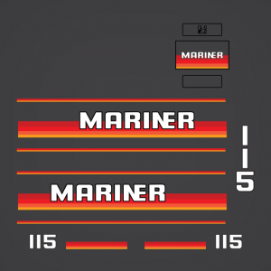 1989, 1990, 1991, 1992, 1993 Mariner 115 hp decal set 810469A92