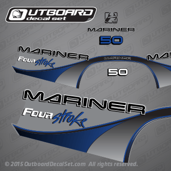 1999-2000 Mariner 50 hp Four Stroke Decal set Blue