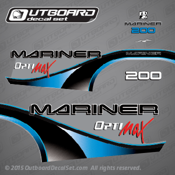 1999 2000 Mariner optimax 200 hp decal set (Outboards)