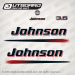 2002--2004-2005-2006 Johnson 3.5 hp decal set - white models
