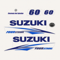 2012-2016 Suzuki 60 Hp Fourstroke EFI Decal Set 61443-88L10, 61453-88L10, 61435-88L50, 61435-88L50, 61446-87L20, 68111-18G20, 61471-98J00