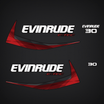 2014 2015 Evinrude 30 hp E-TEC decal set Graphite Models  