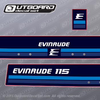 1982 Evinrude 115 hp decal set 0281893 (Outboards)