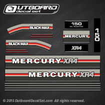 1988 MERCURY 150 hp XR4 decal set (Outboards)