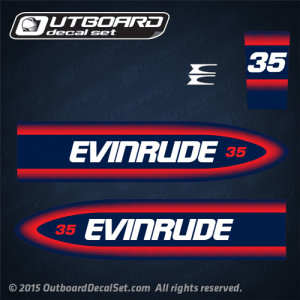 1998 1999 Evinrude 35 hp decal set 0285045, 0285023