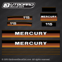 1984 1985 MERCURY Outboards 115 hp decal set (Outboards)