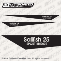 Grady White Sailfish 25 Sport Bridge Decal Set 35" X 3 1/8"