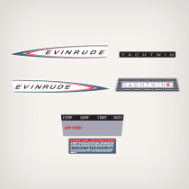 1964 Evinrude 3 hp Yachtwin decal set 3432-33 2 