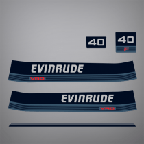 1986 Evinrude 40 hp VRO decal set 0282721, 0282613, 0282614