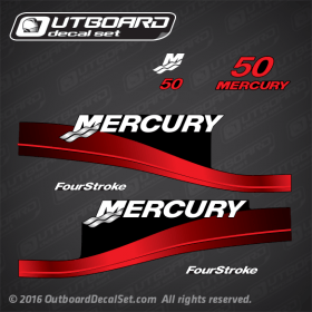 1999-2002 Mercury 50 hp FourStroke decal set 826337A00