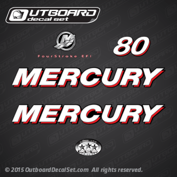 2006 mercury 80 hp 4S EFI 881649A06 decal set (Outboards)