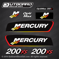 2002-2004 Mercury Racing Alien 200xs Optimax ROS (Race Offshore) decal set *