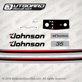 1984 Johnson 35 hp decal set 0393969