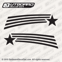 Lone Star Boats Decal Stars and Stripes Black