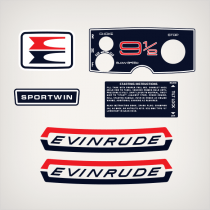 1970 Evinrude 9.5 hp Sportwin decal set 0279263