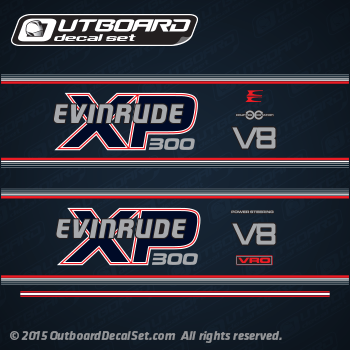 1989 1990 1991 Evinrude XP300 hp decal set (outboards)