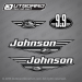 2000 Johnson 9.9 hp decal set 0346661, 0346663