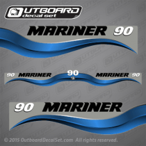 2003 2004 2005 2006 2007-2008 2009 2010 2011 2012 Mariner 90 hp Decal set Blue 899341T02, 898822003