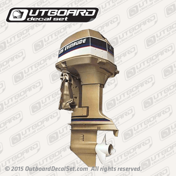 1975 Evinrude 135 hp decal set 0279816, 0279818, 0279819, 0279652, 0279699, 0279734