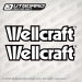 Wellcraft lettering decal set