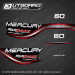1999 Mercury 60 hp Four Stroke decal set