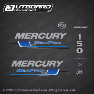 2011 2012 2013 2014 2015 2016 Mercury 150 hp SeaPro Fourstroke decal set