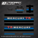 1980-1982 mercury 7.5 hp decal set