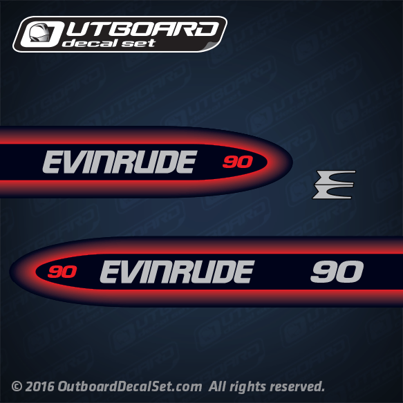 1998 Evinrude 90 hp decal set