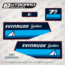 1985 Evinrude 7.5 hp yachtwin decal set (Outboards)
