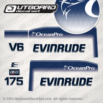 1993 1994 1995 1996 1997 1998 Evinrude 175 hp OceanPro decal set (Outboards)