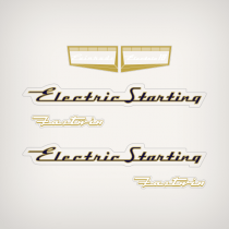 1957 Evinrude 18 hp Electric Starting decal set 15922, 15923