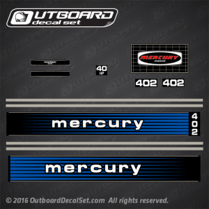 1978 Mercury 402 - 40 hp decal set