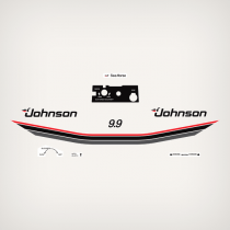 1984 Johnson 9.9 hp Decal set 0393967, 0393968