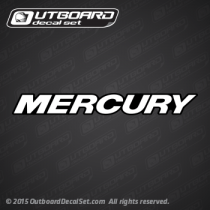 1999 2000 2001 2001 2003 2004 MERCURY Rear Decal Black-White (Outboards)
