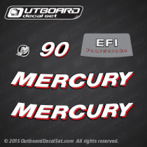 2006 2007 2008 2009 2010 2011 2012 Mercury 90 hp Decal Set 37-889246A03 / 8M0061177 (Outboards)