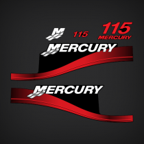 1999-2006 Mercury 115 hp Decal Set Red 823407A00