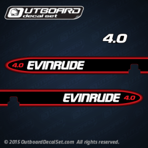 1998 Evinrude Outboard decals set for 4hp 0285032
