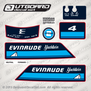1983 Evinrude 4 hp Yachtwin decal set (Outboards)
