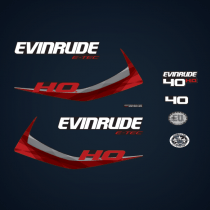2011-2014 Evinrude 40 H.O E-TEC decal set Blue Models