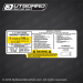 All in one Skeeter Products Capacity decal ZX200 2 X 4.75" Inches