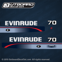1995-1997 Evinrude 70 hp decal set 0284837 0284733