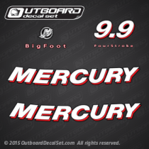 2006 Mercury 9.9 hp FourStroke Big Foot decal set (Outboards)