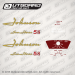 1958 Johnson 5.5 hp decal set 