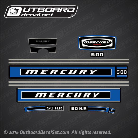 1974 Mercury 500 - 50 hp decal set