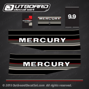 1987 1988 MERCURY Outboards 9.9 hp decal set 12836A89